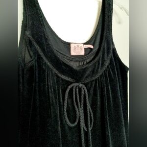 JUICY COUTURE Vintage Black Terry Swim Cover-up Dress with Pockets Size Small